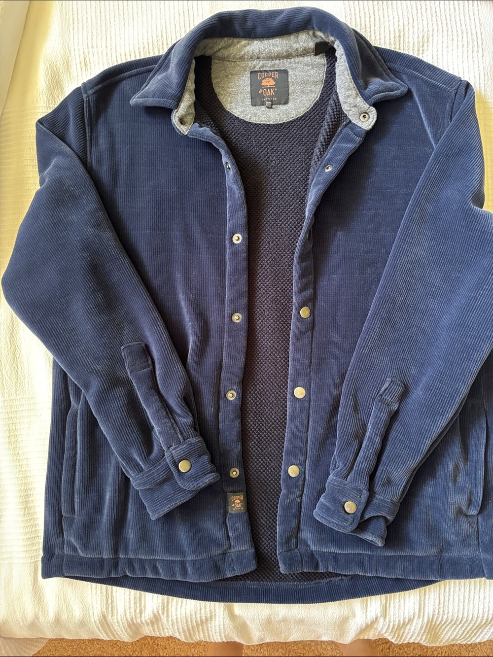 Copper & Oak Men’s Navy Corduroy Shirt Jacket